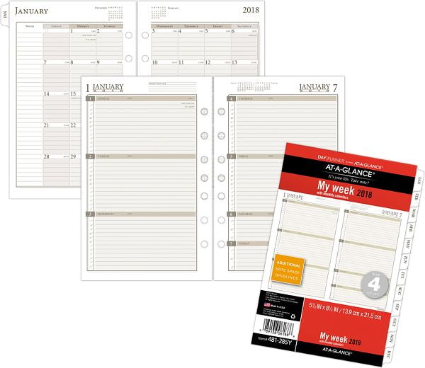 At-A-Search Working day Runner Weekly Planner Refill Dimensions 4 - Free-Leaf Planner Refills graphic regarding Planner Refills named At-A-Glimpse Working day Runner Weekly Planner Refill Dimensions 4 - Free-Leaf Planner Refills